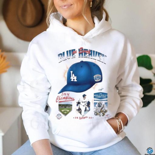 Official Los Angeles Dodgers On Earth Blue Heaven City Of Champions T shirt