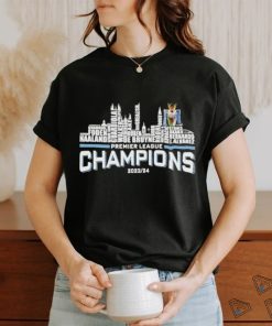 Official Manchester City Skyline Players Name Premier League Champions 2023 2024 Shirt