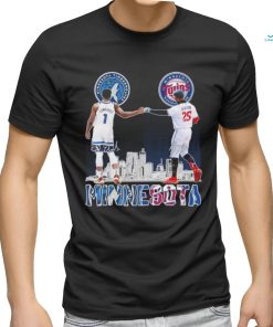 Official Minnesota Sports Teams Anthony Edwards And Byron Buxton Signatures Shirt