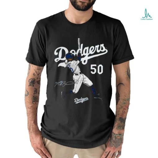 Official Mookie Betts Los Angeles Dodgers Player Swing T Shirt