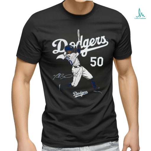 Official Mookie Betts Los Angeles Dodgers Player Swing T Shirt