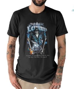 Official Motorhead Lemmy 1995 2015 The Man The Myth The Legend Shirt