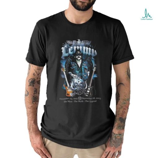 Official Motorhead Lemmy 1995 2015 The Man The Myth The Legend Shirt