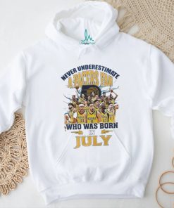 Official Never Underestimate A Indiana Pacers Fan Who Was Born In July Shirt, hoodie, sweater, long sleeve and tank top Official Never Underestimate A Indiana Pacers Fan Who Was Born In July Shirt