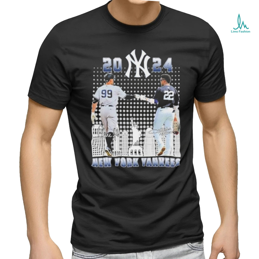 Official New York Yankees Juan Soto And Aaron Judge 2024 Signature Shirt Official New York Yankees Juan Soto And Aaron Judge 2024 Signature Shirt