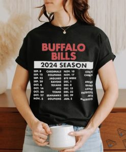 Official Official Buffalo Bills Schedule 2024 Season Shirt