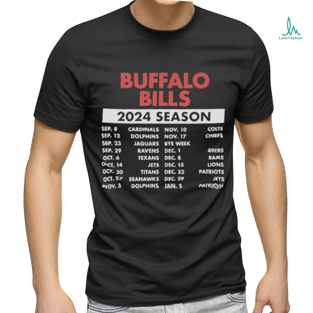 Official Official Buffalo Bills Schedule 2024 Season Shirt Official Official Buffalo Bills Schedule 2024 Season Shirt