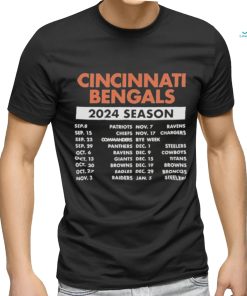 Official Official Cincinnati Bengals Schedule 2024 Season Shirt