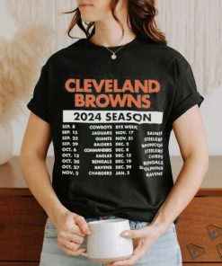 Official Official Cleveland Browns Schedule 2024 Season Shirt