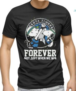 Official Official Snoopy And Charlie Brown Minnesota Timberwolves Forever Not Just When We Win Shirt