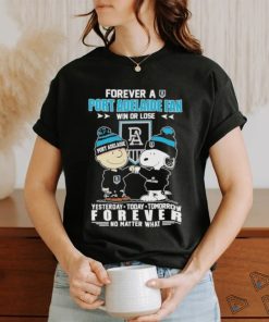 Official Peanuts Snoopy And Charlie Brown Forever A Port Adelaide Fan Win Or Lose Yesterday Today Tomorrow Forever No Matter What Shirt