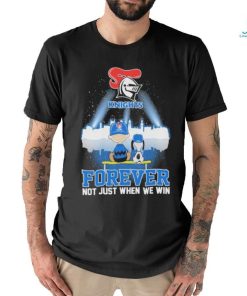 Official Peanuts Snoopy And Charlie Brown Watching Newcastle Knights Forever Not Just When We Win Shirt