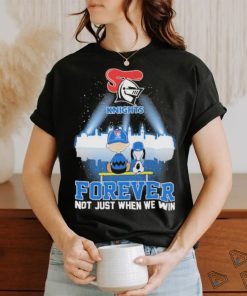 Official Peanuts Snoopy And Charlie Brown Watching Newcastle Knights Forever Not Just When We Win Shirt