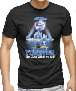 Official Peanuts Snoopy And Charlie Brown Watching Western Bulldogs Forever Not Just When We Win Shirt