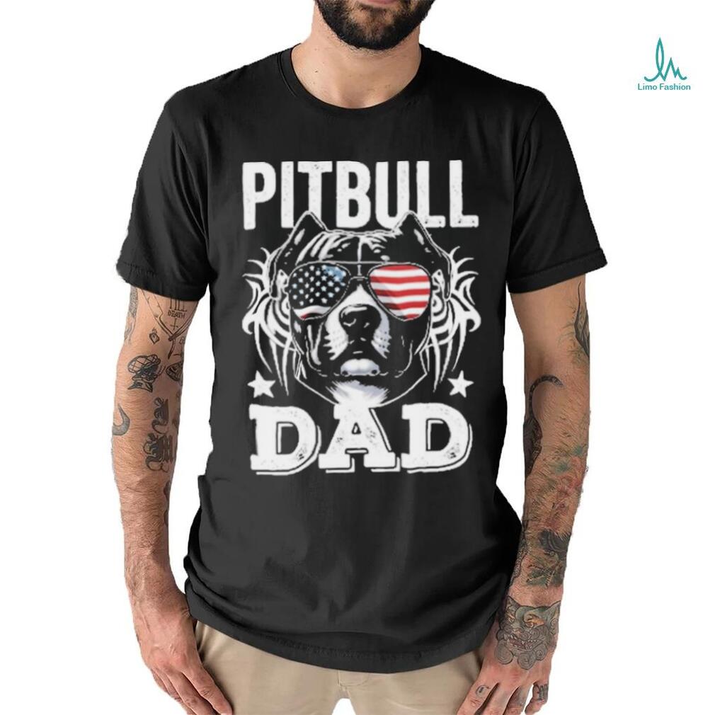 Official Pitbull Dad USA Flag T Shirt Official Pitbull Dad USA Flag T Shirt