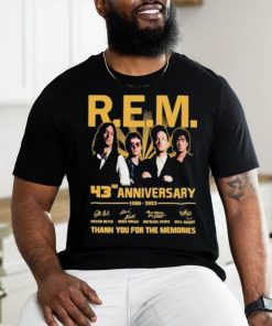 Official R.E.M. 43rd Anniversary 1980 2023 Thank You For The Memories Signatures shirt