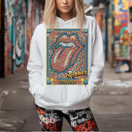 Official Rolling Stone Lumen Field Seattle WA May 15 2024 Tour Poster shirt