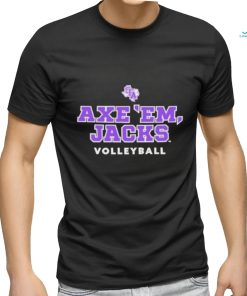 Official Sfa Women’s Beach Volleyball Black Axe ’em T shirt