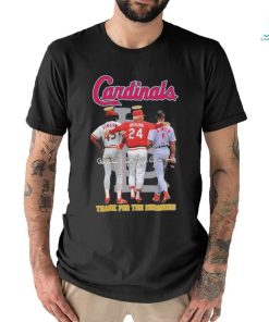 Official St Louis Cardinals Gibson Herzog And O. Smith Thank You For The Memories Signatures Shirt