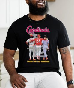 Official St Louis Cardinals Gibson Herzog And O. Smith Thank You For The Memories Signatures Shirt