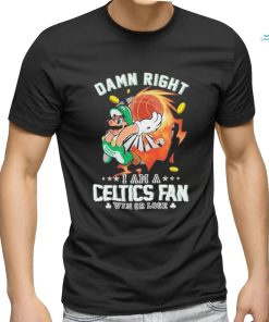Official Super Mario Damn Right I Am A Boston Celtics Fan Win Or Lose Shirt