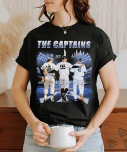 Official The Captains Derek Jeter Thurman Munson And Aaron Judge New York Yankees Signatures Shirt