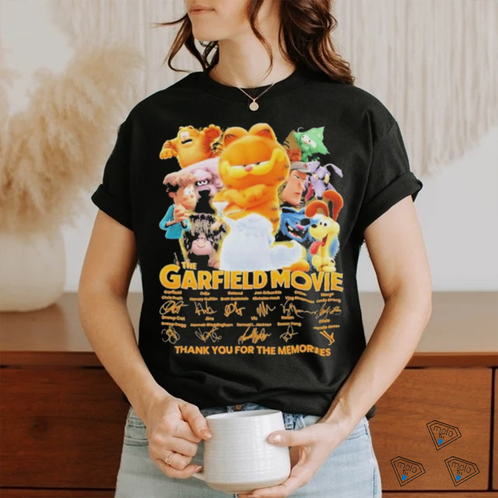 Official The Garfield Movie Thank You For The Memories T Shirt Official The Garfield Movie Thank You For The Memories T Shirt
