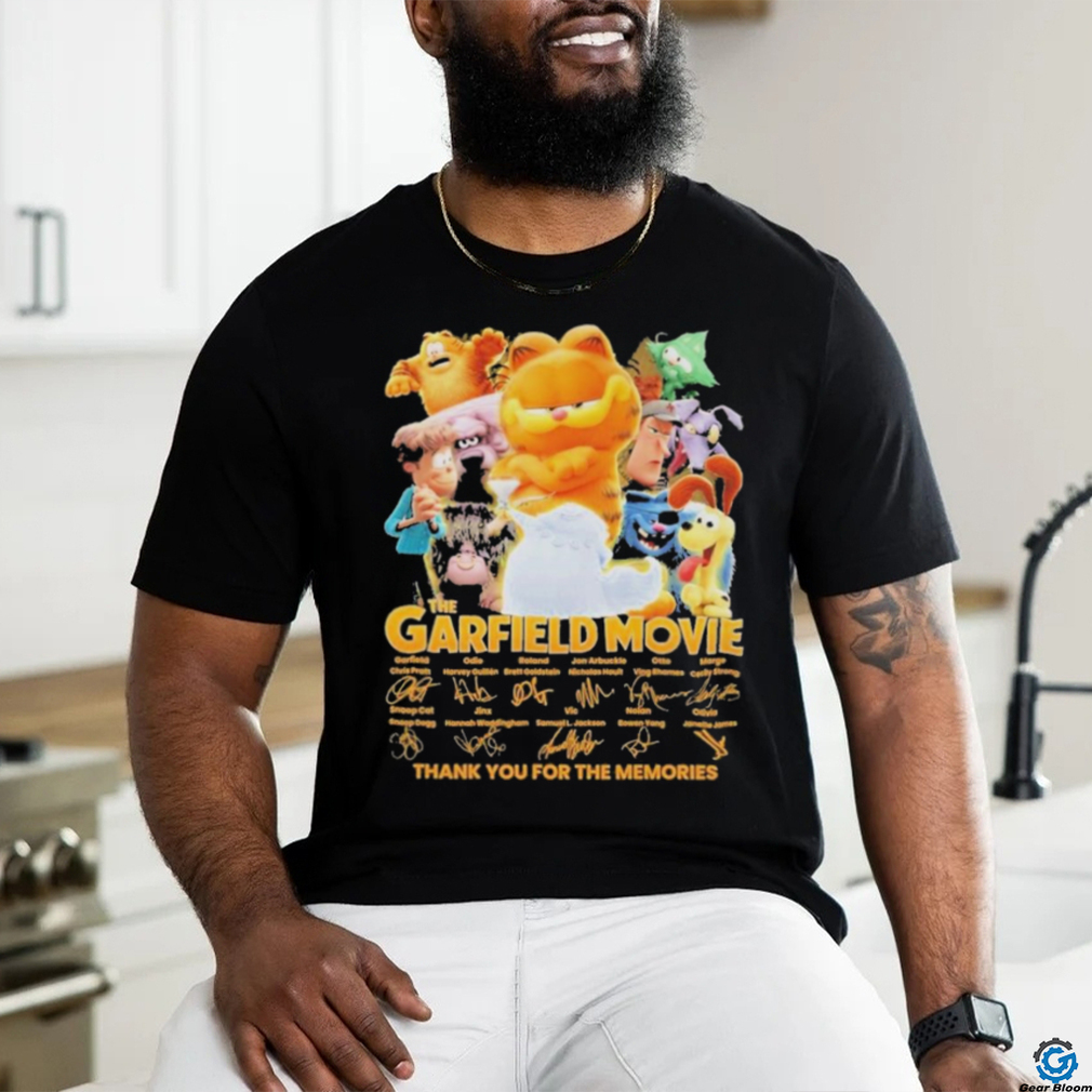 Official The Garfield Movie Thank You For The Memories T Shirt Official The Garfield Movie Thank You For The Memories T Shirt