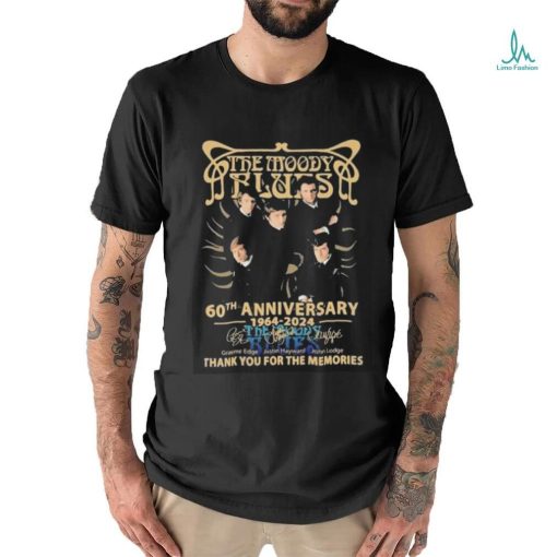 Official The Moody Blues 60th Anniversary 1964 2024 Thank You For The Memories Signatures Shirt