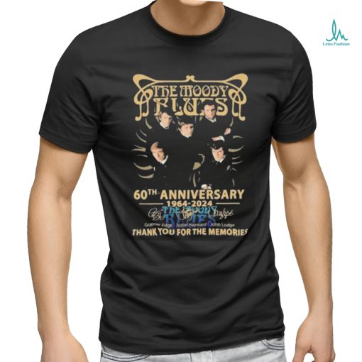 Official The Moody Blues 60th Anniversary 1964 2024 Thank You For The Memories Signatures Shirt