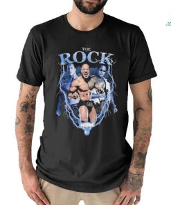 Official The Rock Images Lightning Wwe T shirt