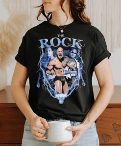 Official The Rock Images Lightning Wwe T shirt