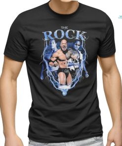 Official The Rock Images Lightning Wwe T shirt