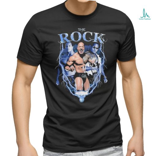 Official The Rock Images Lightning Wwe T shirt