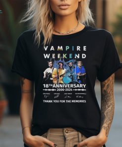 Official Vampire Weekend 18th Anniversary 2006 2024 Thank You For The Memories T Shirt