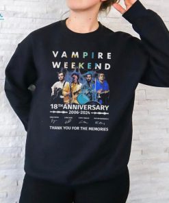 Official Vampire Weekend 18th Anniversary 2006 2024 Thank You For The Memories T Shirt