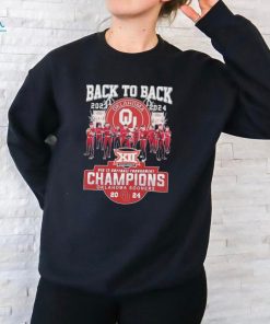 Official back To Back 2023 2024 Big 12 Softball Tournament Champions Oklahoma Sooners Shirt