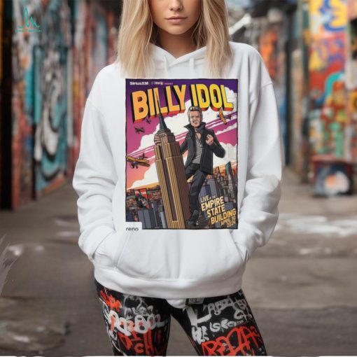 Official billy Idol Rebel Yell 40th Anniversary, New York, NY Poster April 30, 2024 Poster Shirt