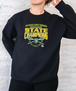 Official cardinal Gibbons Crusaders 2024 NCHSAA Lacrosse Tournament 4A Women 3 Peat State Champions Shirt