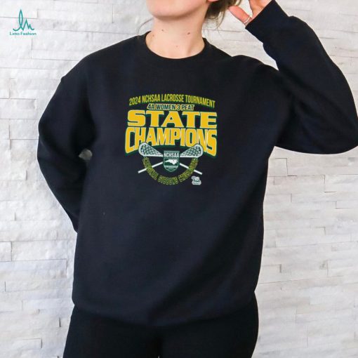 Official cardinal Gibbons Crusaders 2024 NCHSAA Lacrosse Tournament 4A Women 3 Peat State Champions Shirt