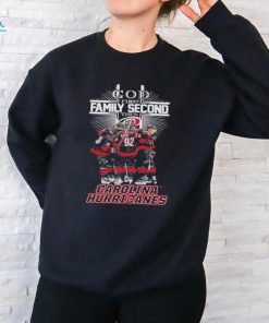 Official carolina Hurricanes God First Family Second Then Hockey Fan T Shirt