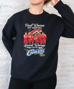 Official cleveland Cavaliers Real Women Love Basketball Smart Women Love Cavaliers T Shirt
