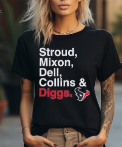 Official houston Texans Fanatics Branded Stroud Mixon Dell Collins And Diggs T shirt