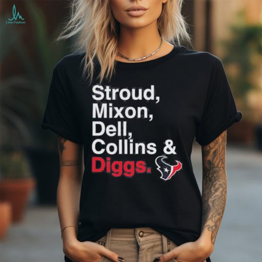 Official houston Texans Fanatics Branded Stroud Mixon Dell Collins And Diggs T shirt