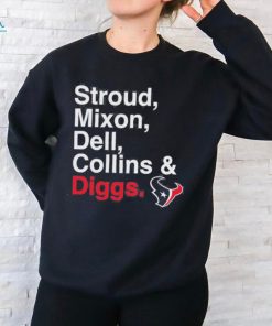 Official houston Texans Fanatics Branded Stroud Mixon Dell Collins And Diggs T shirt