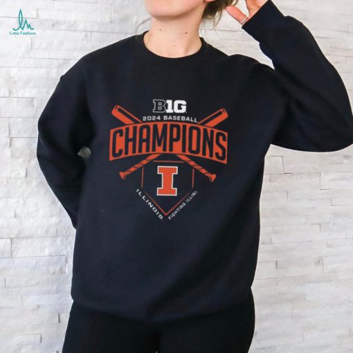 Official illinois Fighting Illini 2024 Big Ten Baseball Regular Season Champions T Shirt