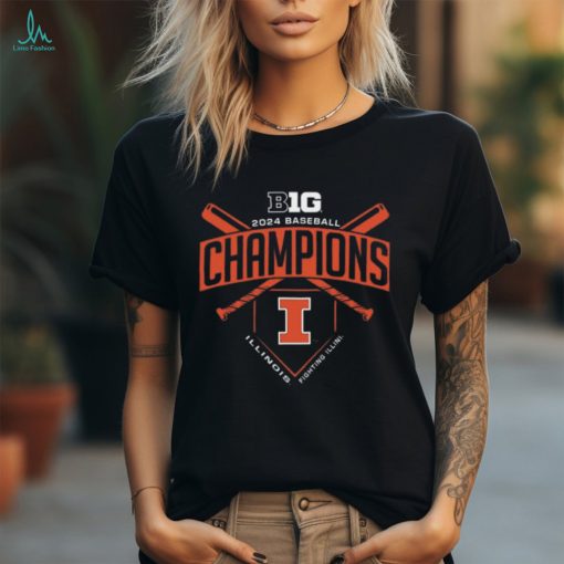 Official illinois Fighting Illini 2024 Big Ten Baseball Regular Season Champions T Shirt