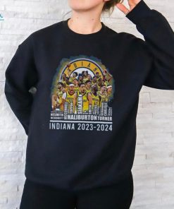Official indiana Pacers Basketball Team 2023 2024 Skyline T Shirt