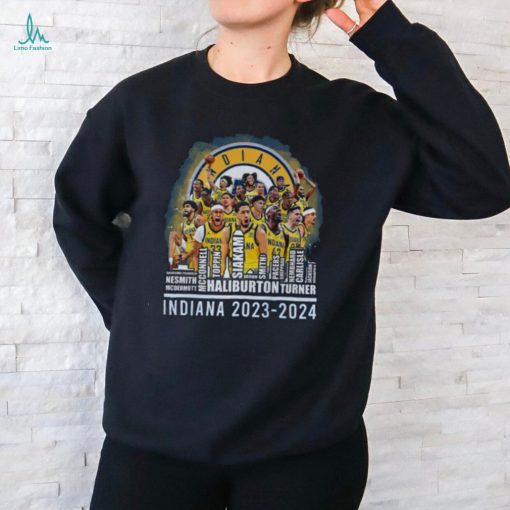 Official indiana Pacers Basketball Team 2023 2024 Skyline T Shirt