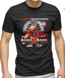 Official josef Newgarden 2024 Back 2 Back Indianapolis 500 Winner T Shirt